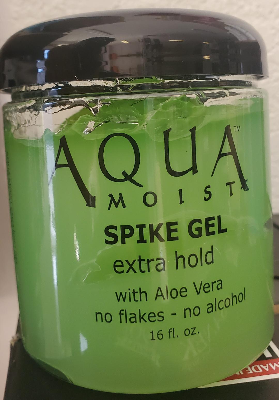 Aqua moist Spike Gel by Crome Green Extra Hold 16oz