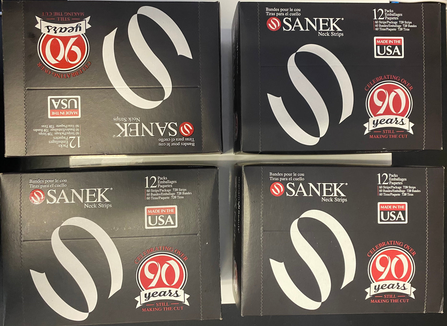 Graham Sanek Neck Strips Master Case of 4 Cartons - 2880 Strips ,