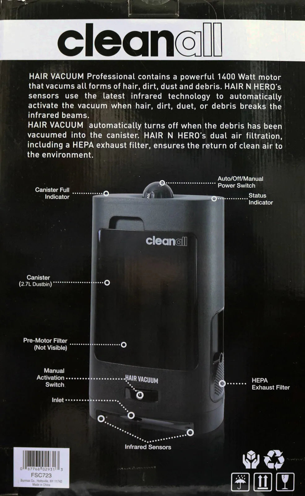 Automatic Hair Vacuum Cleaner by CLEANALL