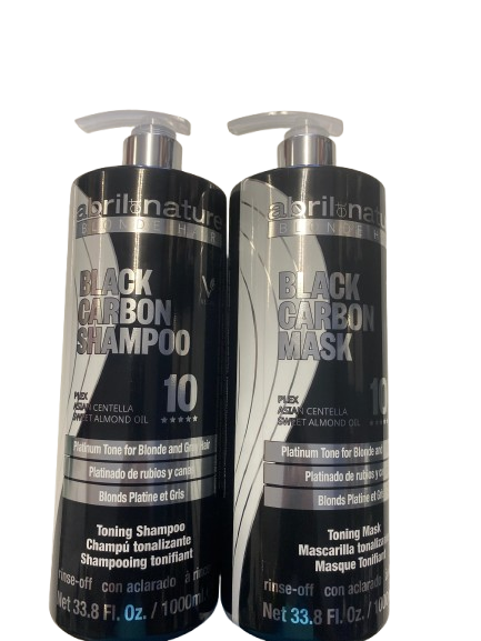Abril black carbon shampoo & Hair Mask 33.8 oz 2PK