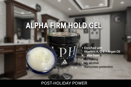 Alpha Firm Hold Hair Gel Promotional Ad