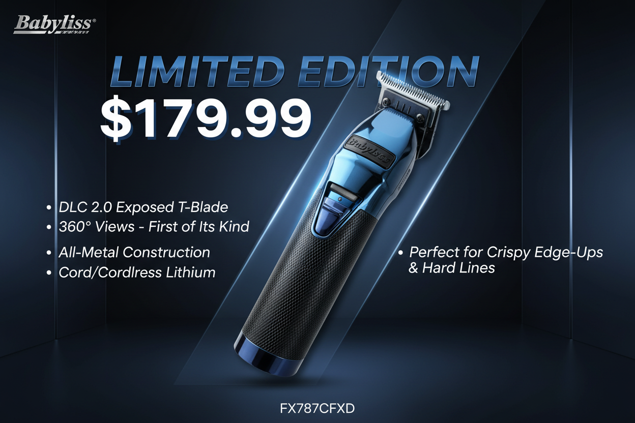 Babyliss Limited Edition FX Trimmer Blue Promotional Ad