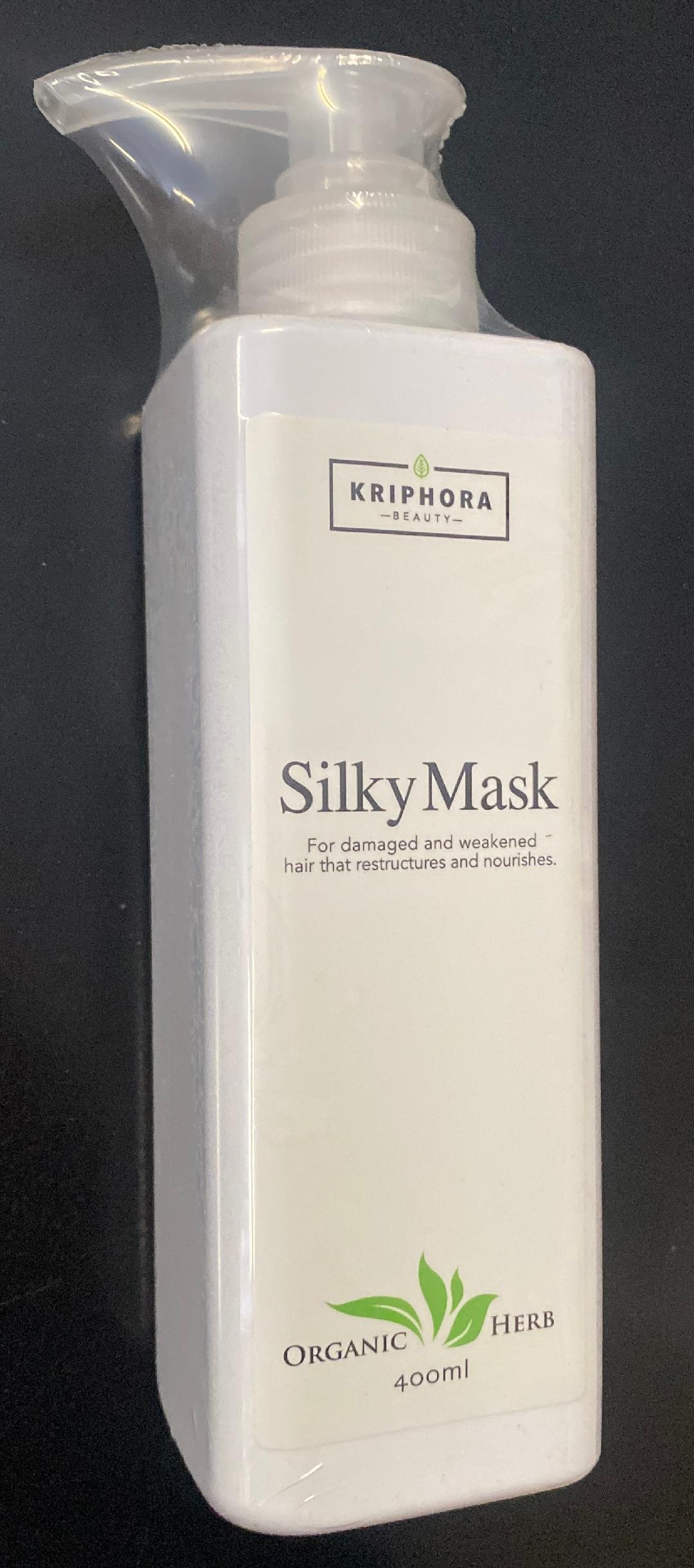 Mascarilla sedosa Kriphora en botella de 13,53 oz (400 ml) (para cabello muy dañado)