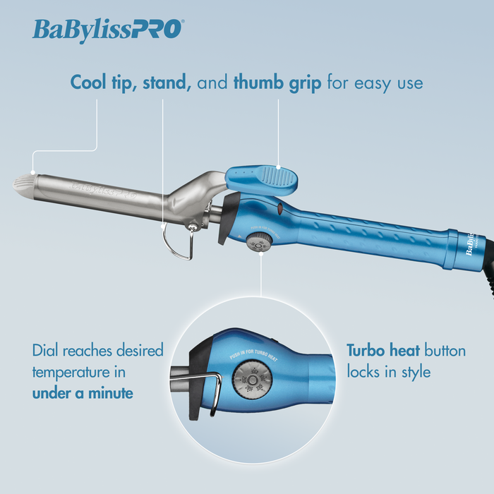 BABYLISSPRO® NANO TITANIUM™ 1" RESORTE DE HIERRO #bnt100s 