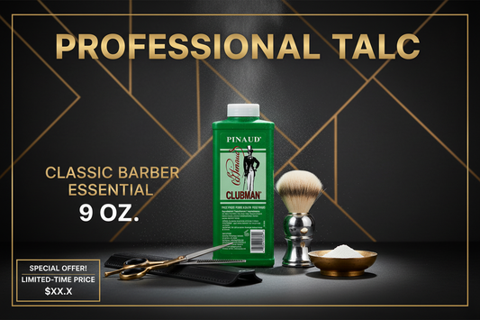 Clubman Finest Talc Powder WHITE Promotional Ad