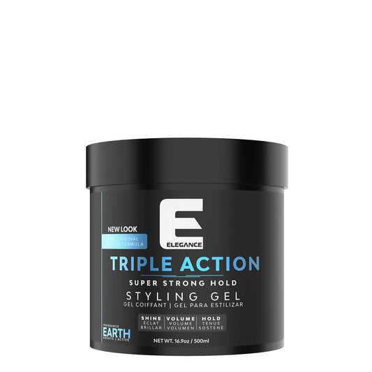 Gel de fijación superfuerte de triple acción Elegance 500 ml/16 oz (azul tierra)