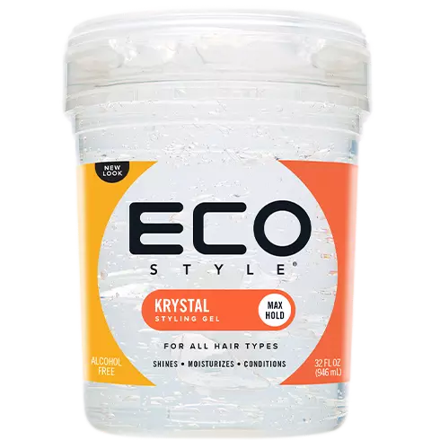 Gel para el cabello transparente Eco Kryztal de 32 oz 