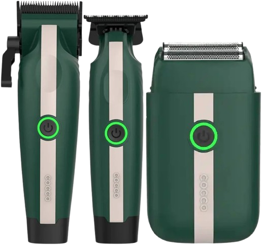 Cocco Veloce Lite Clipper,triimer,clipper,shaver(Green/White 3pk