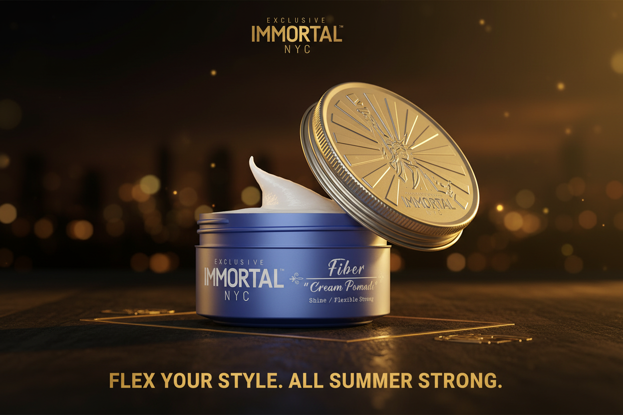 Summer Ad – Immortal NYC Fiber Cream Hair Pomade