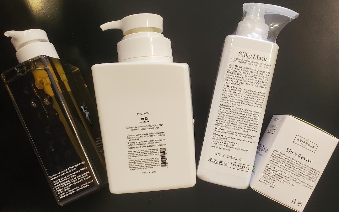 Paquete completo de cuidado del cabello Fairy para cabello muy dañado, paquete de 4