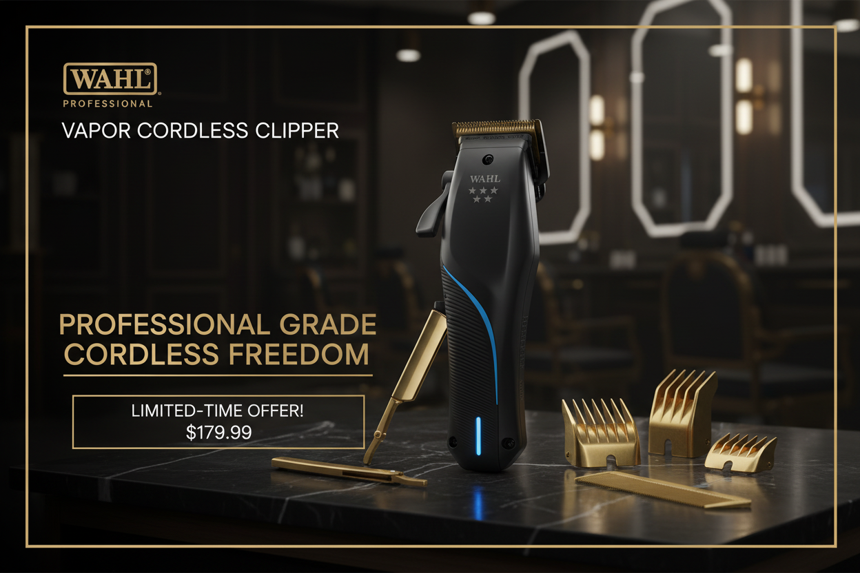 WAHL Professional 5 Star Vapor Cordless Clipper Promotional Ad