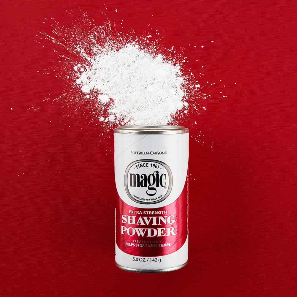 Polvo de afeitar sin cuchilla Magic Shave Extra Strength, 5 oz, ROJO 300407