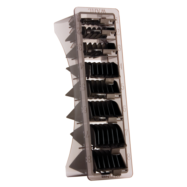 GUÍAS DE CORTE WAHL BLISTERED 1-8 - NEGRAS 03170-500