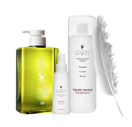 Tratamiento de queratina para domar el cabello Fairy, 32 oz (juego)