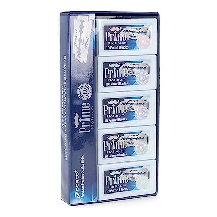 Cuchillas de afeitar de doble filo Dorco Prime de 100 piezas 