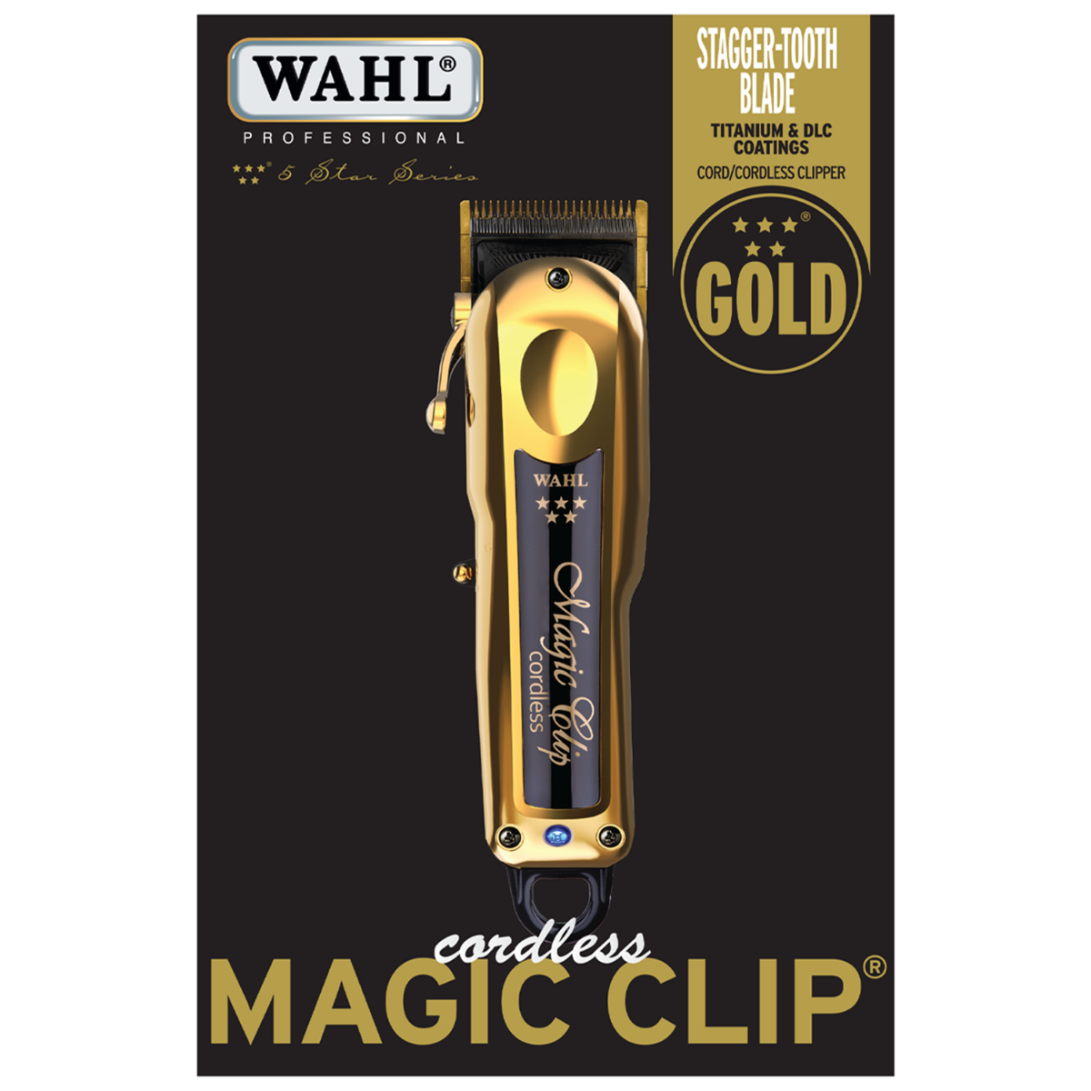 Clip mágico inalámbrico dorado de 5 estrellas de WAHL 08148-700